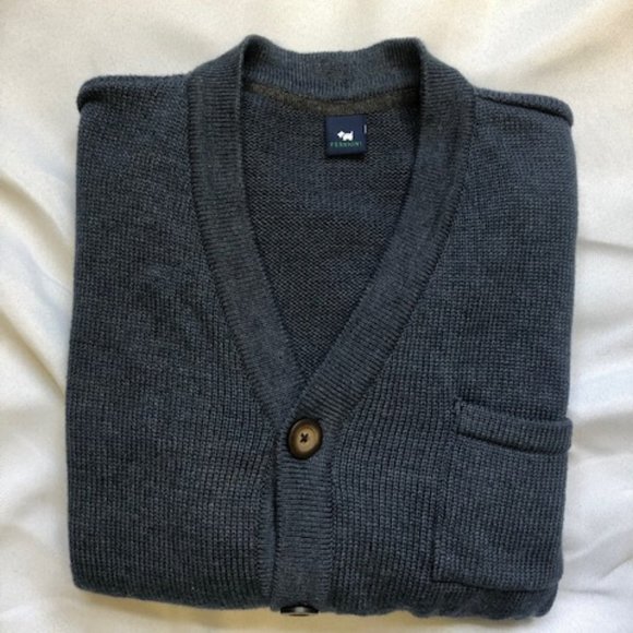 Ferrioni Navy Cardigan Sweater